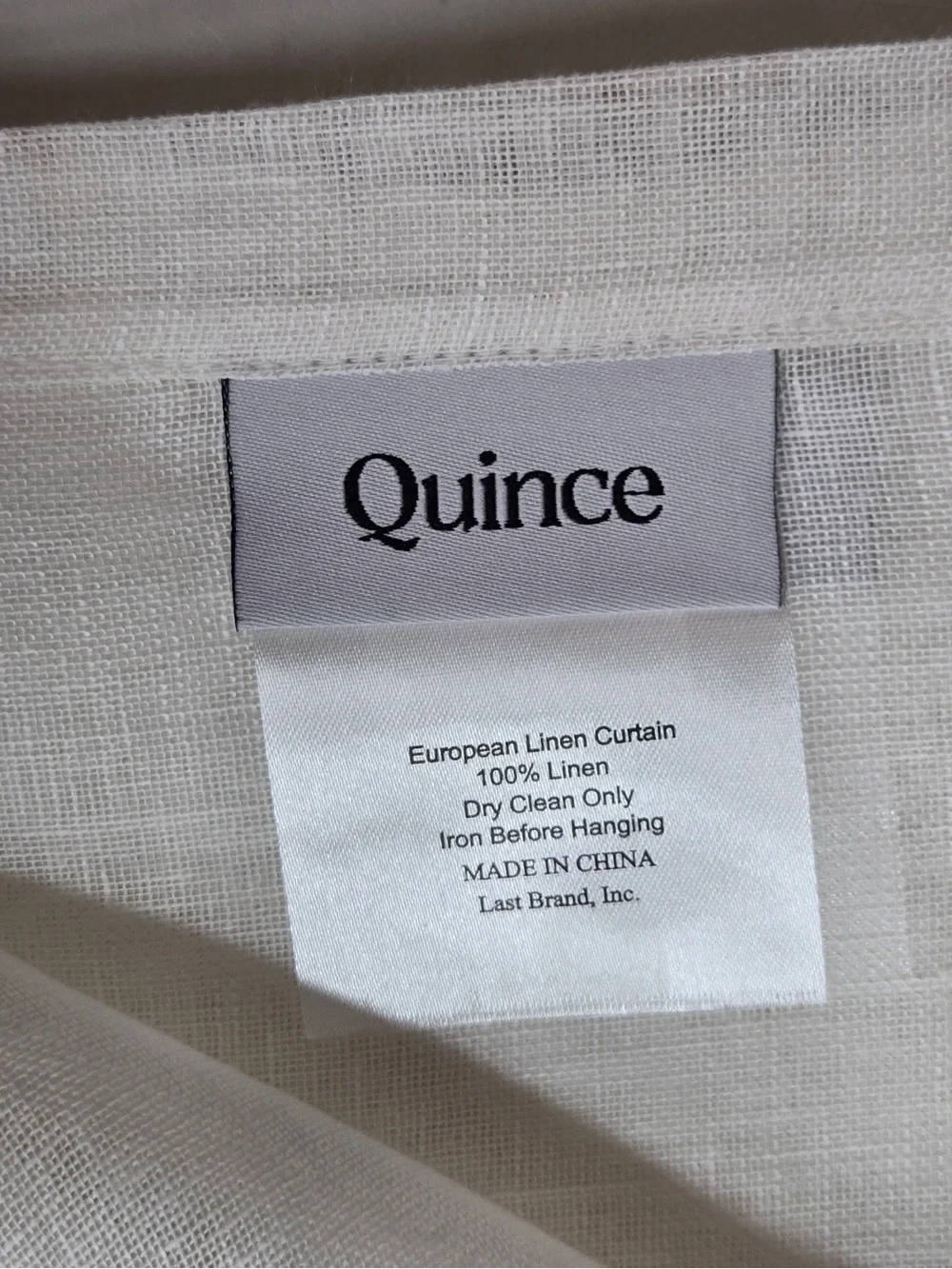 QUINCE Set Of 4 48x96 European Linen Sheer Curtains White 0308